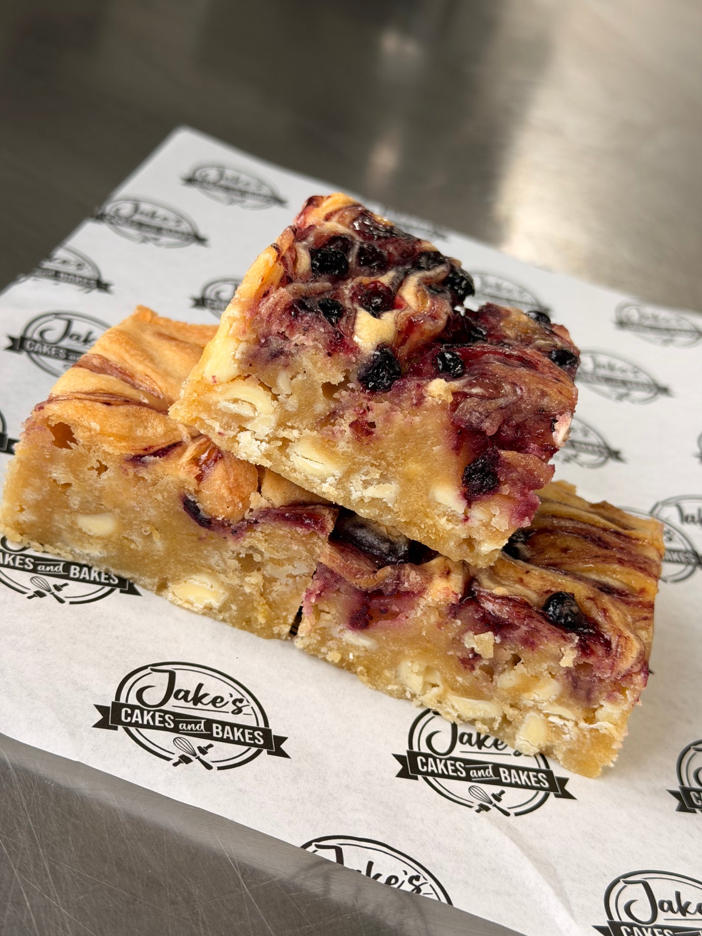 Lemon & Blueberry Blondie (V)