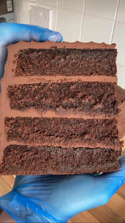 Giant Fudge Cake (V)